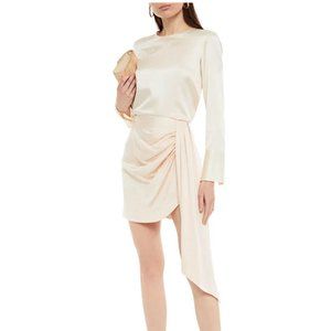 Jonathan Simkhai Mae Satin Draped Skirt - Blush